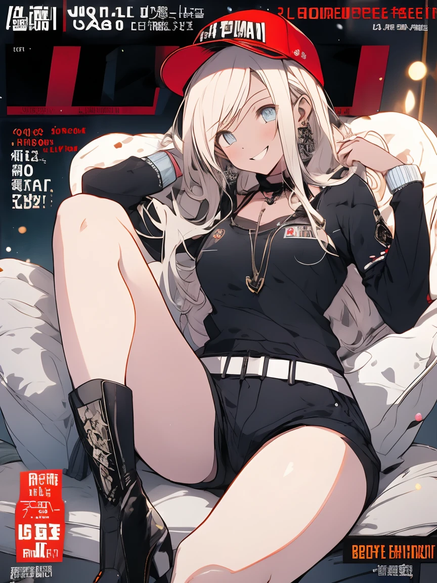 (small breasts:1.2), (perky chest:1.2), (pointed chest:1.2), (vagina and pussy magazine cover:1.6),(from below:1.0),(fromside:0.9),masterpiece, 1girl, Amazing Cleavage:1.1, thin waist, optimum,tmasterpiece,hight resolution,best qualtiy,hyper HD,super detailing,awardwinning,16 K,solo,(full body),anatomy correct,Beautiful cyberpunk girl,Cowboy Shot,cute face,a blond,Longhaire,Twin-tailed,Braids, Hairline,(scarlet eyes),long eyelasher,Hanging eye corners,White skin of the,shoot from the side, ((see through camisole:0.8)), ((Sheer nipples:1.0)),Rocket Tits,(Slim body),smile,seductive weak smiling,(with sparkling eyes and a contagious smile),open mouth, Looking at Viewer,