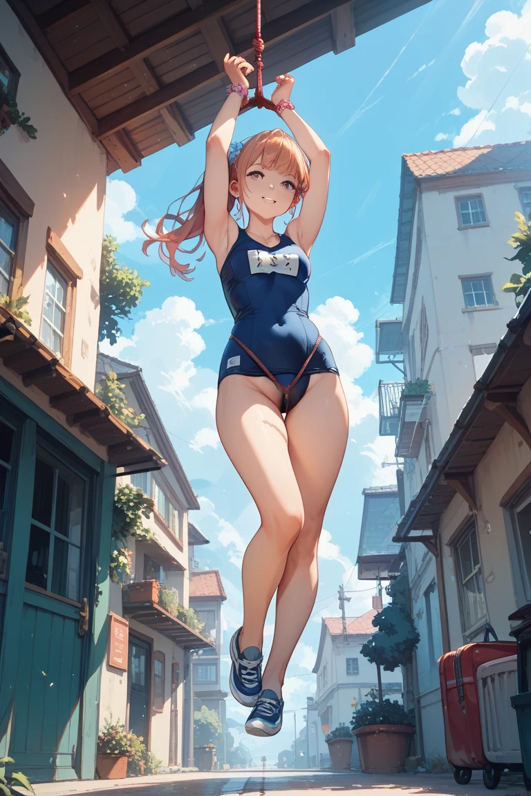 masterpiece, best quality, extreme detailed,1 girl ,GTSGiga, larger than mountains, litle city, on bed:0.5, sitting, tongue out, mouth open, blush,large breasts,little city,little buildings, little skyscrapers, destruction, sitting on little city, tiny city underneath her butt, tiny city underneath her, rampage, view from behind,sky,day, hands,cat ears, cat tail,looming,pov,orange color twin braids, blue eyes,white leotard, white tights,masterpiece, best quality, absurdres, ultra detailed,mountain ,horizon,skyline