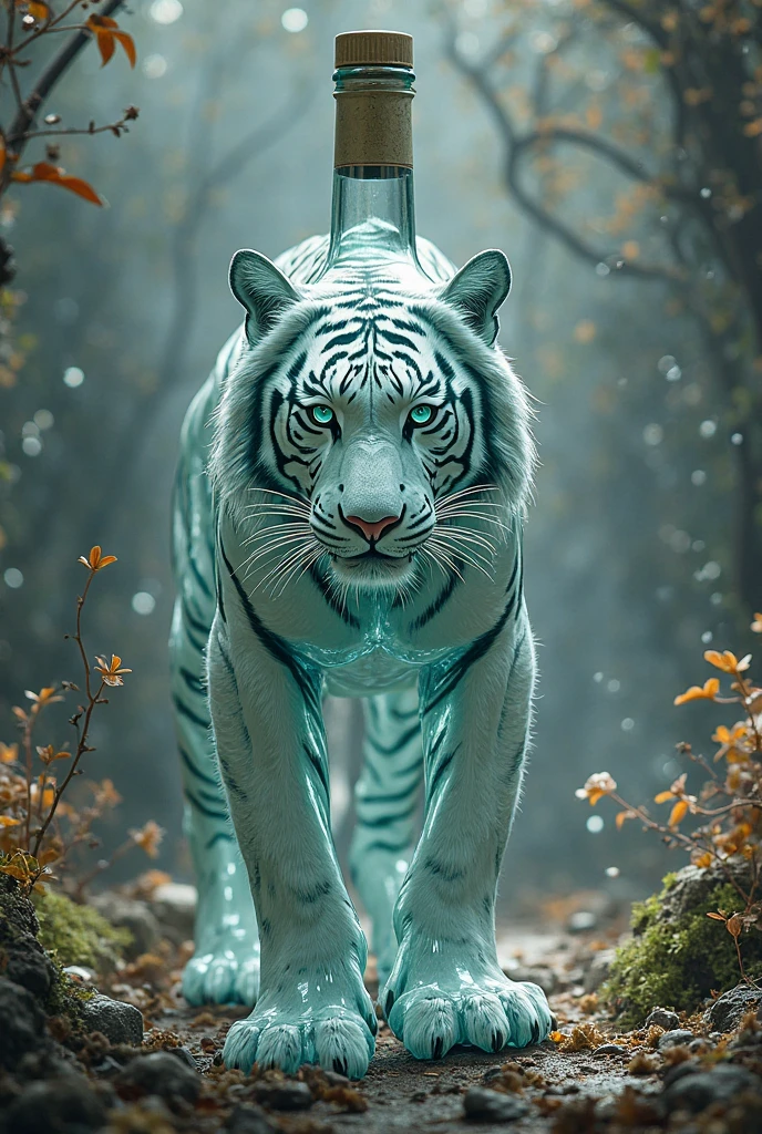 Made the bottle the tiger body