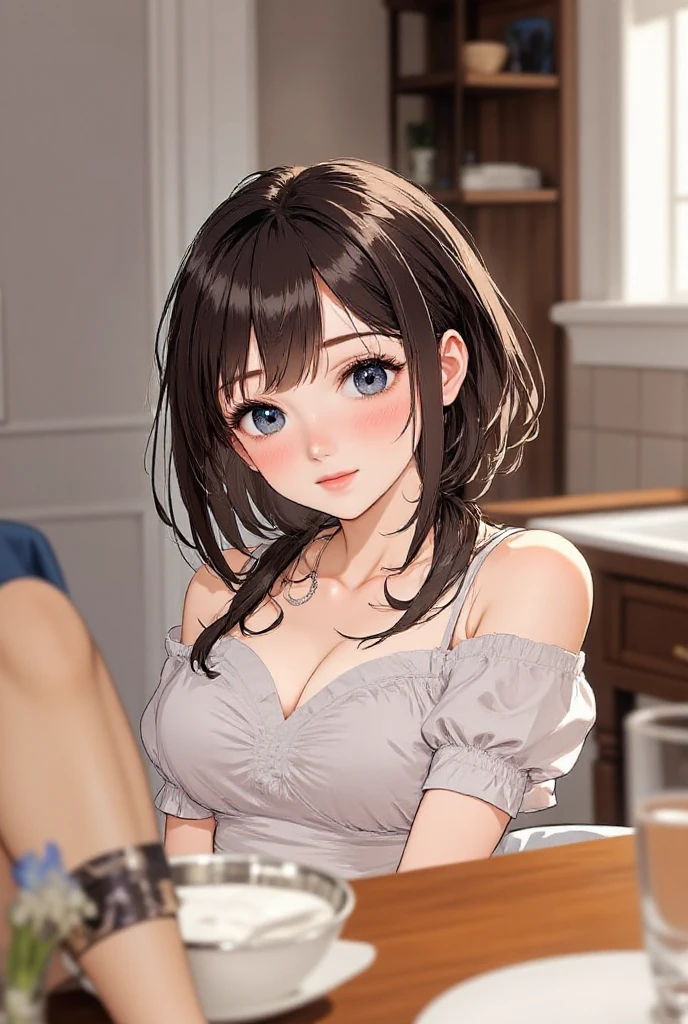リアルなphotograph、Pay attention to the face of the cute idol high school girl、Micro bikini like string、Beautiful way to sit , M-shaped feet, photograph,Large Breasts、Big Breasts、Idol Sculpture、Sexy Idol、((torpedo gigantic breasts, Cleavage:1.3)),((topless:1.3)),Completely naked,Beautiful pink nipples