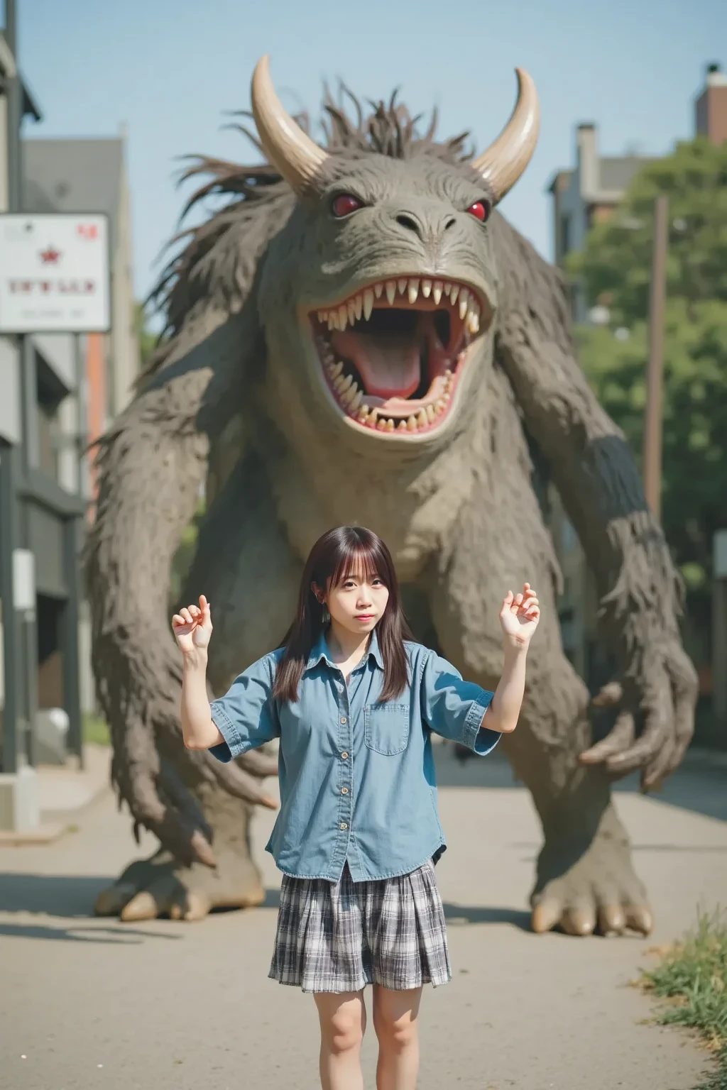 Woman attacked by monster