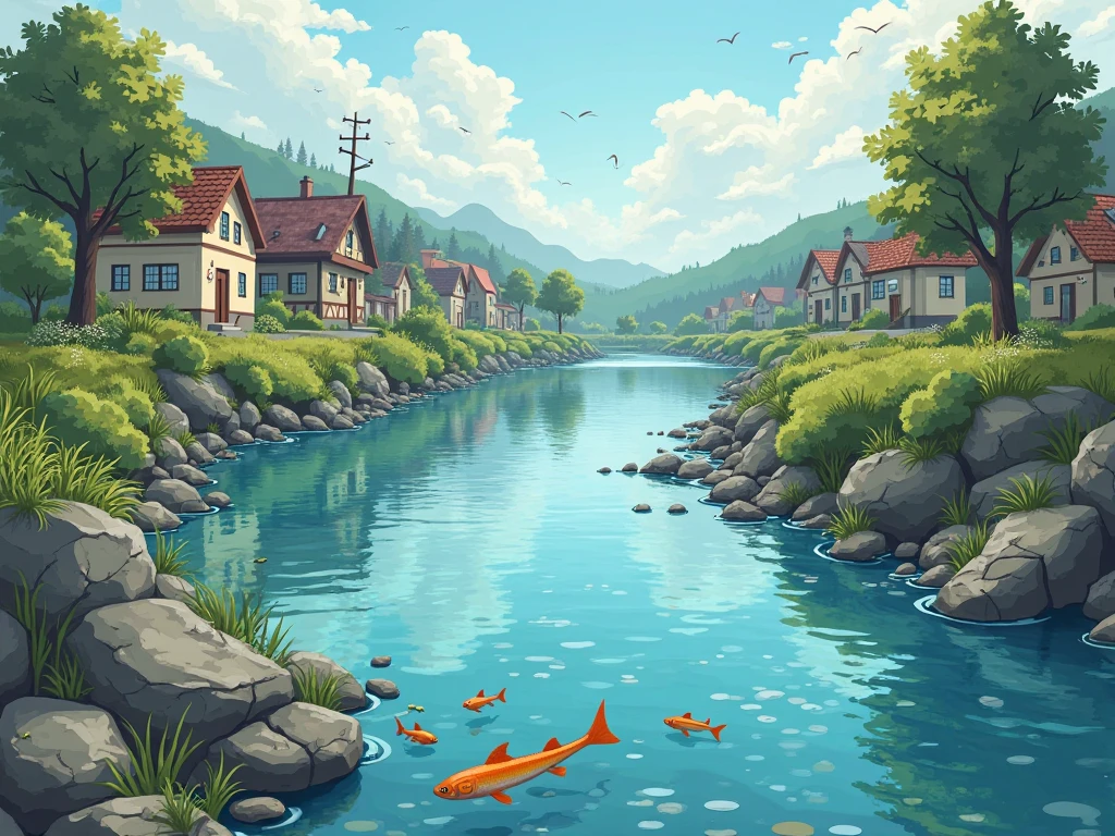 Storyline (EN): The river in your town has become heavily polluted. Fish are dying, and people can no longer use the water. You need to figure out what’s causing the pollution and find three ways to clean the river and prevent future contamination.