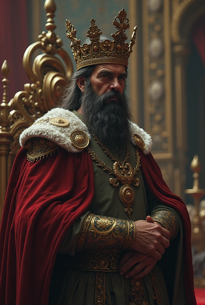 Image of a king with a disappointed expression