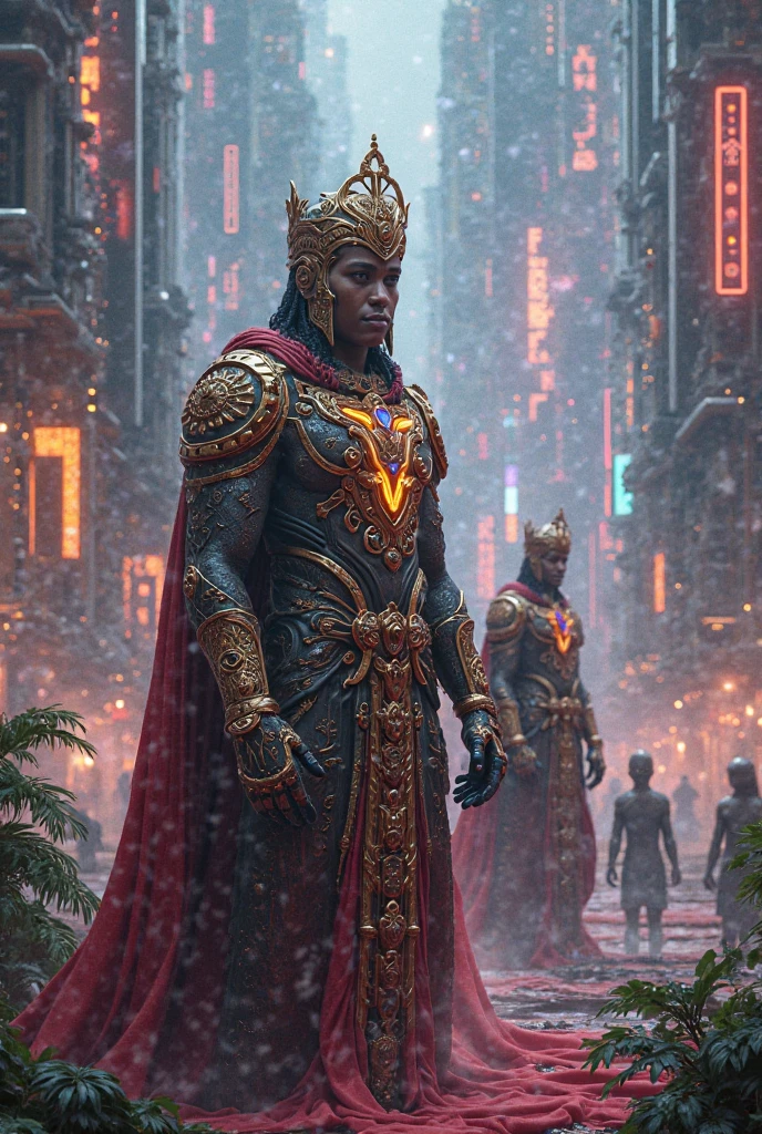 Cyberpunk tamil eelam kingdom art decorating 