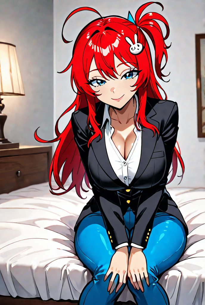 Imagem sobre rias gremory com cabelo ruivo, fio dental extremamente bonita e sexualizada