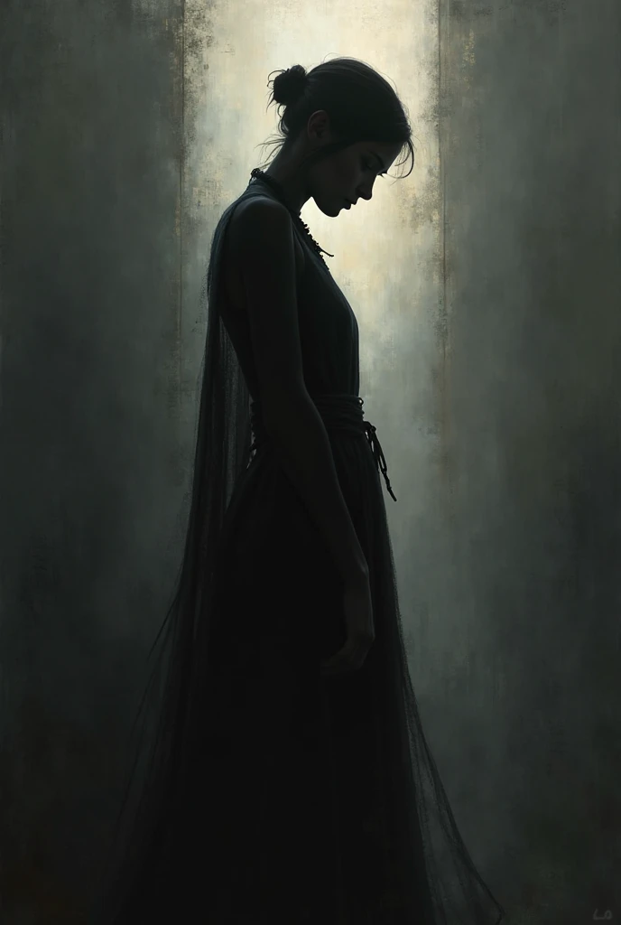 loneliness(Art inspired by Bill Sienkiewicz). oil painting)