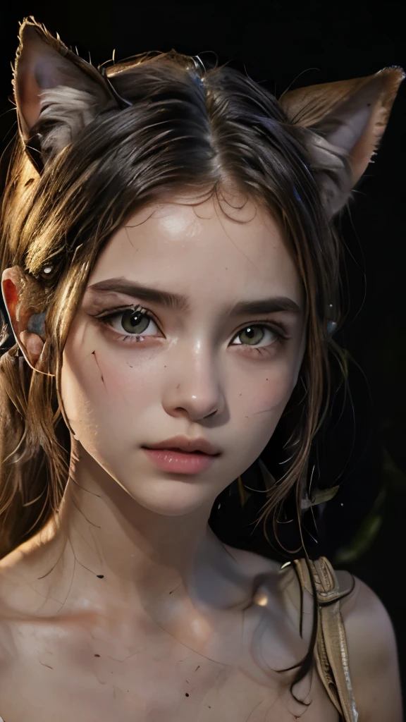 (obra-prima, Best Quality:1.2), um, 1 , l2rvelf, inexpressive, looking at the viewer, pointy ears, armadura, saia, Vida, dividiu , Belle, PERSEPHONE