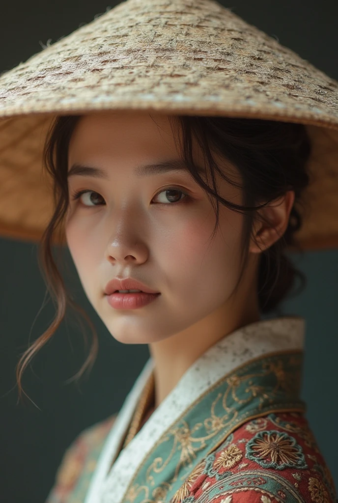 Photo of me wearing an Asian concise hat