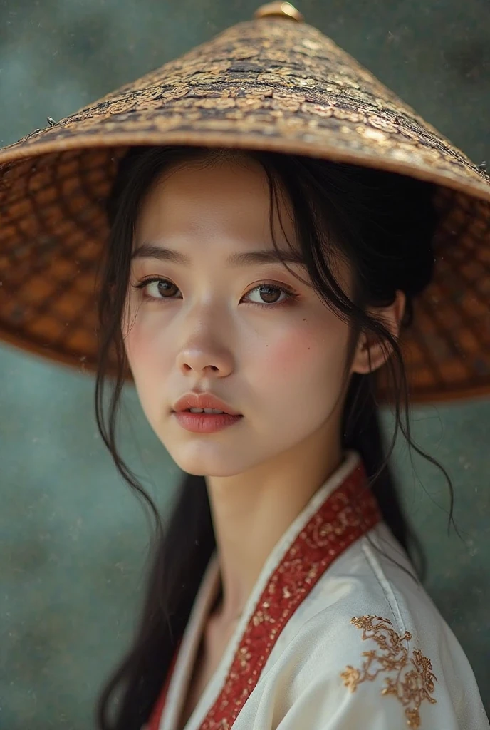 Photo of me wearing an Asian concise hat