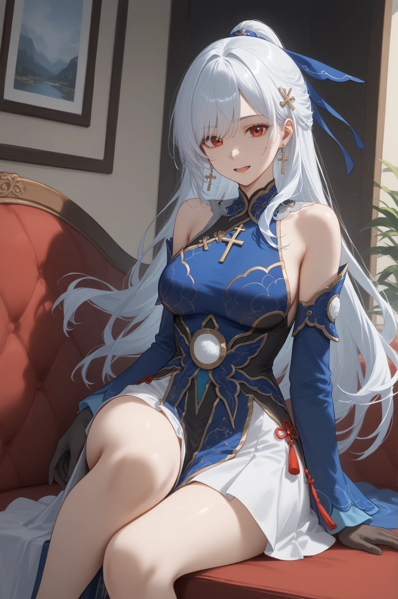 (masterpiece),best quality, expressive eyes, perfect face, 1girl,
big breast, H-cup, good breast, beautiful, gorgeous,anime,girl,lora, 
 nipple visible  though clothes,ph bronya,
1girl,
solo,
earrings,
long hair,
grey hair,
drill hair,
grey eyes,pantyhose,w sitting, w sitting on ground, legs on ground, hands between thighs, arms between legs, both arms between legs,hands between legs,hand on chest