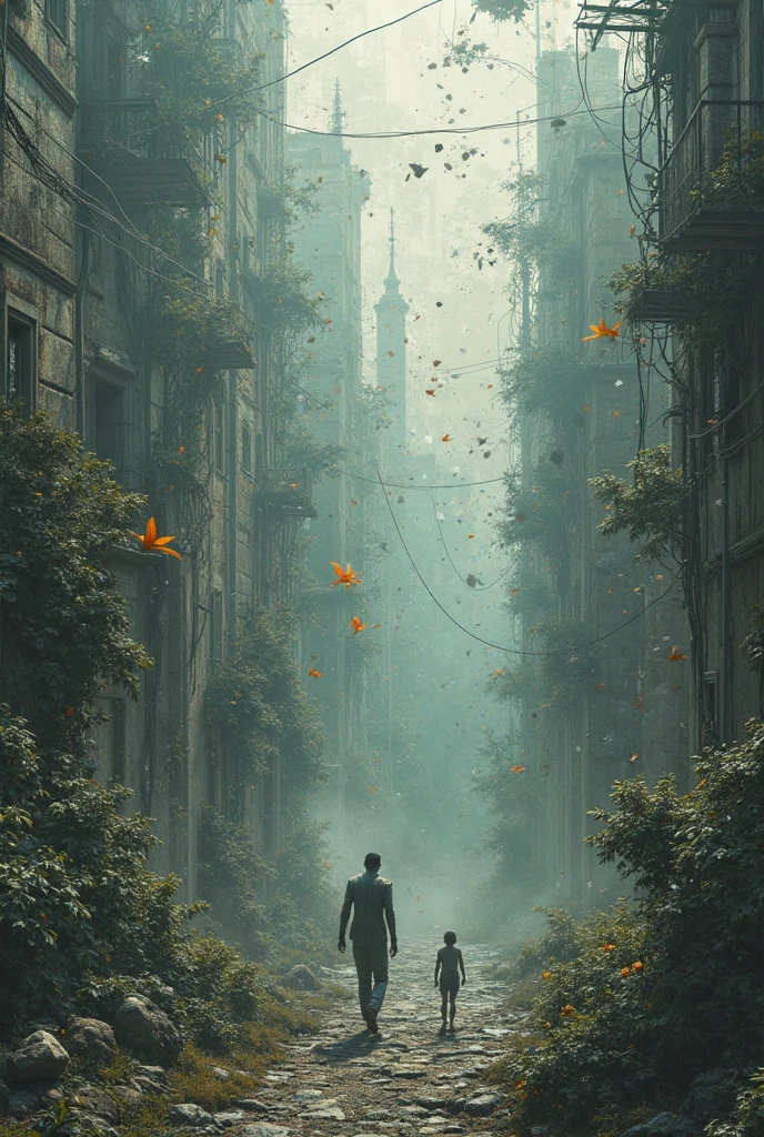 Narrative Collapse – A story unfolds through increasingly fragmented spaces.

