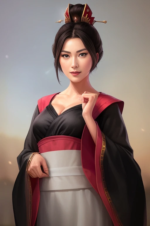 1 girl in, meme, fine eyes, look at the audience, incredibly short hair, black hair, Jewelry ,Jewelry on the head
Upper torso, chinese clothes, Hanfu, , cleavage,( Open your clothes :1.4), Magical face, wearing cosmetics 、 Red Clothes,（Watercolor Painting）