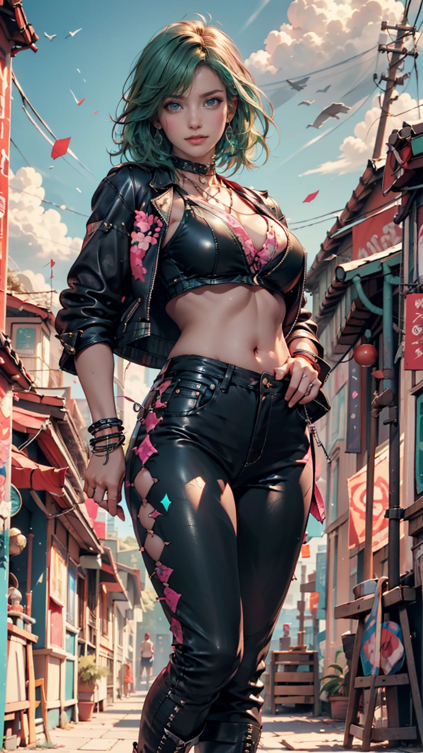 A Japanese woman walking in the city,Buildings,A plant,ssmile,Mixed Korean,The background is blurred out,focal,电影灯光,(((tmasterpiece))), ((best qualtiy)), ((Complex and detailed)), ((ultra-realistic realism)), Ridiculous resolution, A MILF, Mature woman, ssee-through, highly detailed, illustratio, 1girll, (huge tit), Thin waist and thick hips,long leges,beatiful detailed eyes, short detailed hair, brunette color hair, a purple eye, (Gangster suits:1.2),Tattooed with,Large flower arms,Full of tattoos,Japanese yakuza,Yamaguchi Gumi,the underworld,Belly wrap,full tattoo,Gangster boss,Lunette de soleil,(underdressing), pantiess, detailed back ground, perfect eyes, Seductive eye, looking at viewert, From the front,Wear light,
