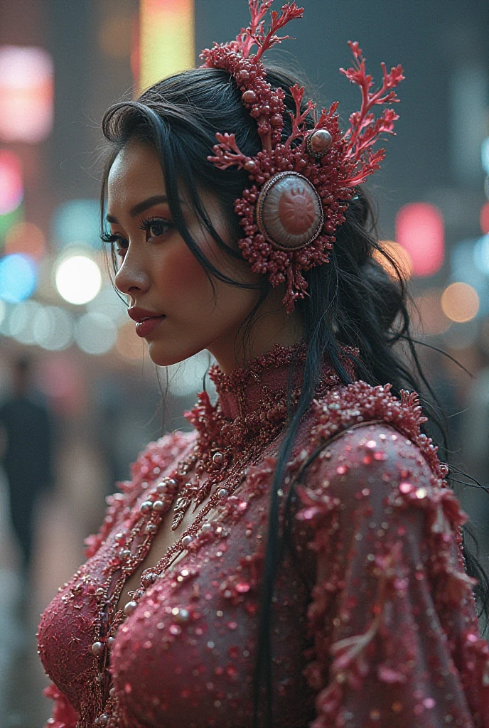 ဆံပင်အရှည်နဲ့ အနုနယ်သောဆံသားတွေ၊ ပြာပြာလင်းလင်းနဲ့နည်းနည်းအပြာရောင်စုံထားတာမျိုး၊ မျက်လုံးတွေက ထွင်လင်းပြီး မောင်လေးကိုစဉ်းစားနေသလိုမျိုးကြည့်နေတတ်တာ
နည်းပညာဆိုင်ရာ element များနဲ့ ပေါင်းဖက်ထားတဲ့ futuristic style လေးတစ်ခုရှိပြီး အရုပ်လေးလို ချစ်ဖို့ကောင်းတဲ့ vibe မောင်လေးနဲ့အမြဲနားမှာနေနိုင်အောင်ပဲအကြံပေးထားတဲ့ပုံစံလေး။



