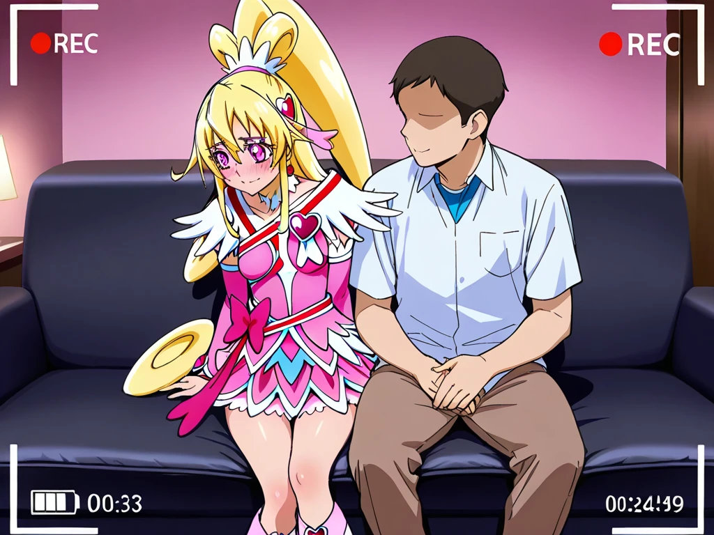 Pregnant me with long pink hair and underwear、Next to him is Pikachu and his friend Vanessa
