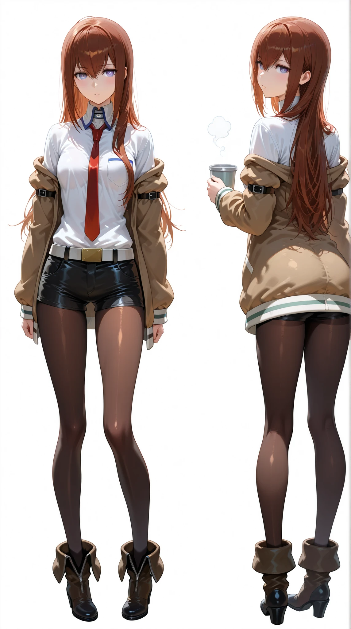 Steins Gate, makise kurisu, white background ,full body