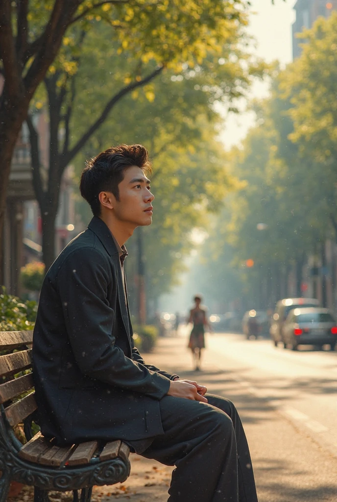 একটা সুন্দর করিয়ান ছেলে ঐ মেয়েটাকে দেখার জন্য রাস্তার পাশে একটা বেঞ্চে বসে ছিলো।