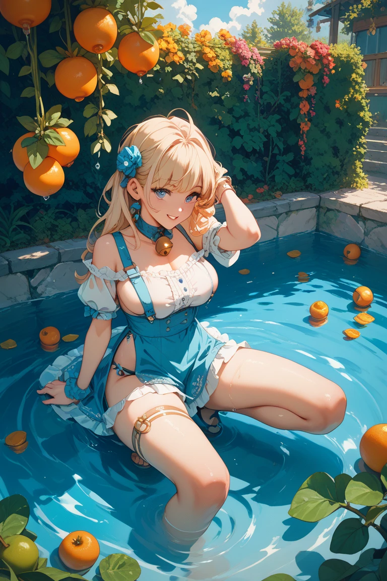 masterpiece　　Unreal Engine　Anime Style　Delicate painting　4K　90's　giant　crowd　 　amusement park　　((amusement parkに立っている巨大な黒髪の水着の女の子))　clown　stuffed toy　roller coaster　Merry-go-round　crowd　Big Breasts　sneakers　Bikini Swimwear　paola　Straw hat　　　smile　blue sky　cumulonimbus　Contrail　female giant giant girl Whole body 　 Destroyed skyscrapers Destroyed cars Crowd Unreal Engine,cleavage ,a drawing of a , earrings, long hair, 1980s (style) Cute picture　Beauty　Analog style　whole body　sneakers　