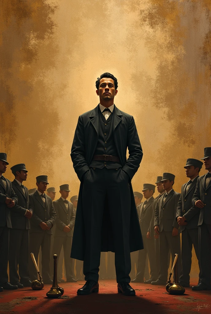 CREATE A MAGAZINE COVER, COLOR IS ANCIENT BROWN, ABOUT RIZAL'S EXILE, TRIAL AND EXECUTION. NO TEXT