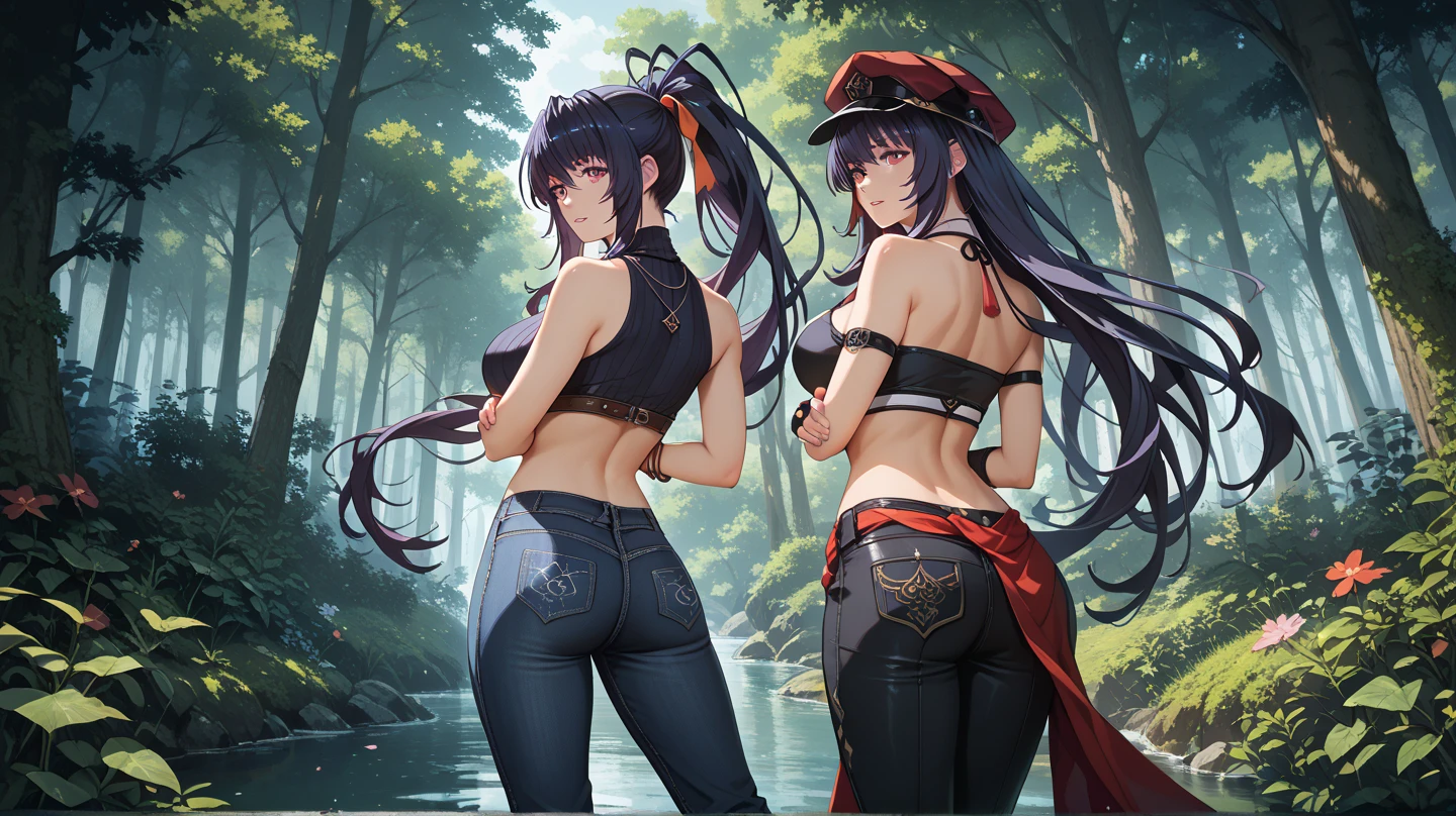 , Croped, , cleavage, slim waist, cropped hoodie underboob, cropped hoodieunderboobhoodie, 1girl, 2 wolf ears, wolf tail, marijuana crop hoodie, crop shorts, marijuana hoodie, spiky hair, spiky fur, green hair, red eyes,marijuana field scenery, tight clothes, perfect eyes, perfect hands, clear resolution, full body, cleavage skin, marijuana plants, open hoodie, marijuana scenery, black thigh high socks, full body, earrings, 1girl, skirt, cleavage, slim waist, cleavage, slim waist, hair pulled back,