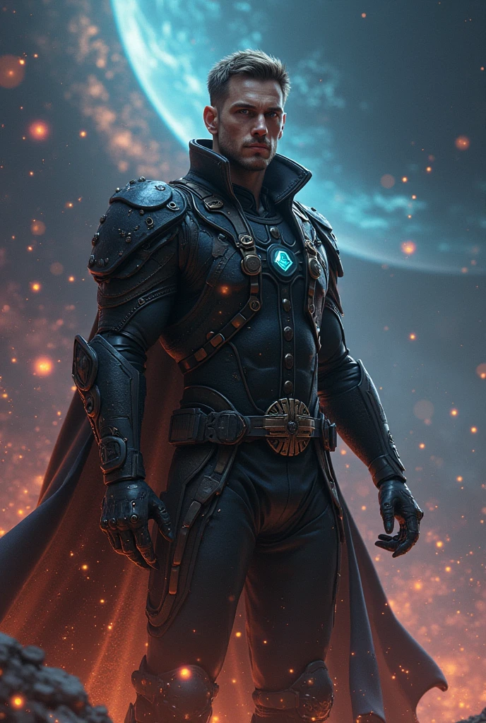 Victor from Arcane against the background of space 