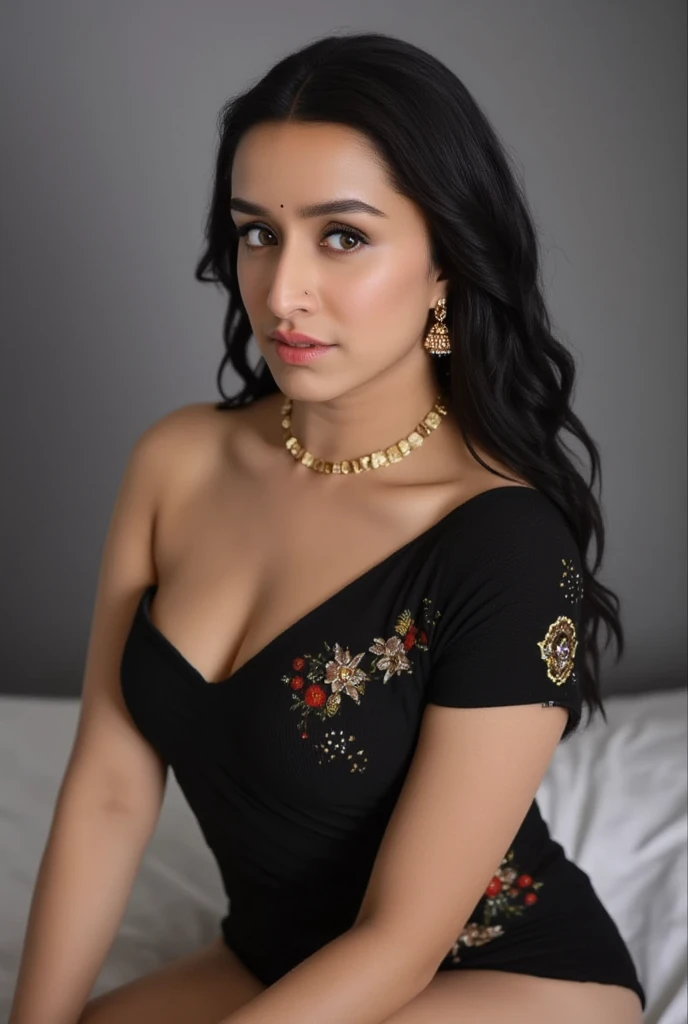 Rashmika mandanna, noke make up, closeup bustshot, ((free shaggy hair)),(selfie style), ((tall body)),(( looking at viewer)),((big cheeks)),30 year old woman,1woman,solo,breasts,(fleshy face),long hair,cleavage,black hair,navel,midriff,nico robin, bedroom ,
best quality,masterpiece,illustration,an extremely delicate and beautiful,CG,unity,8k wallpaper,Amazing,finely detail,masterpiece,official art,extremely detailed CG unity 8k wallpaper,incredibly absurdres,huge filesize,ultra-detailed,highres,extremely detailed,beautiful detailed girl,realistic,broad fleshy body, ((perfect eyes nd eyebrow))