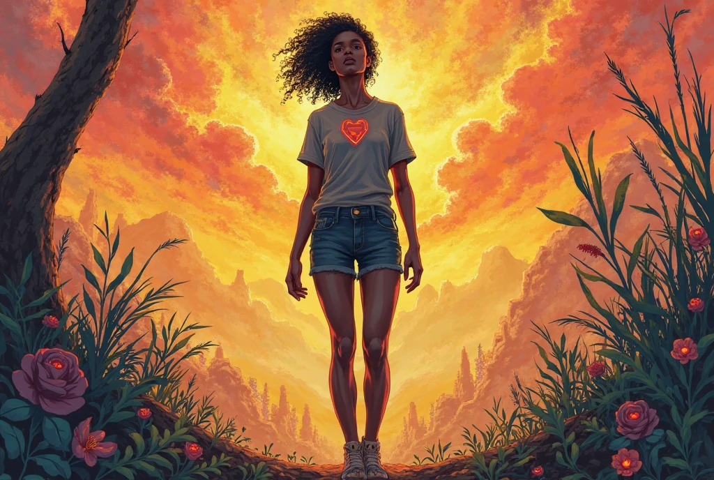 Colored illustration, self reliance