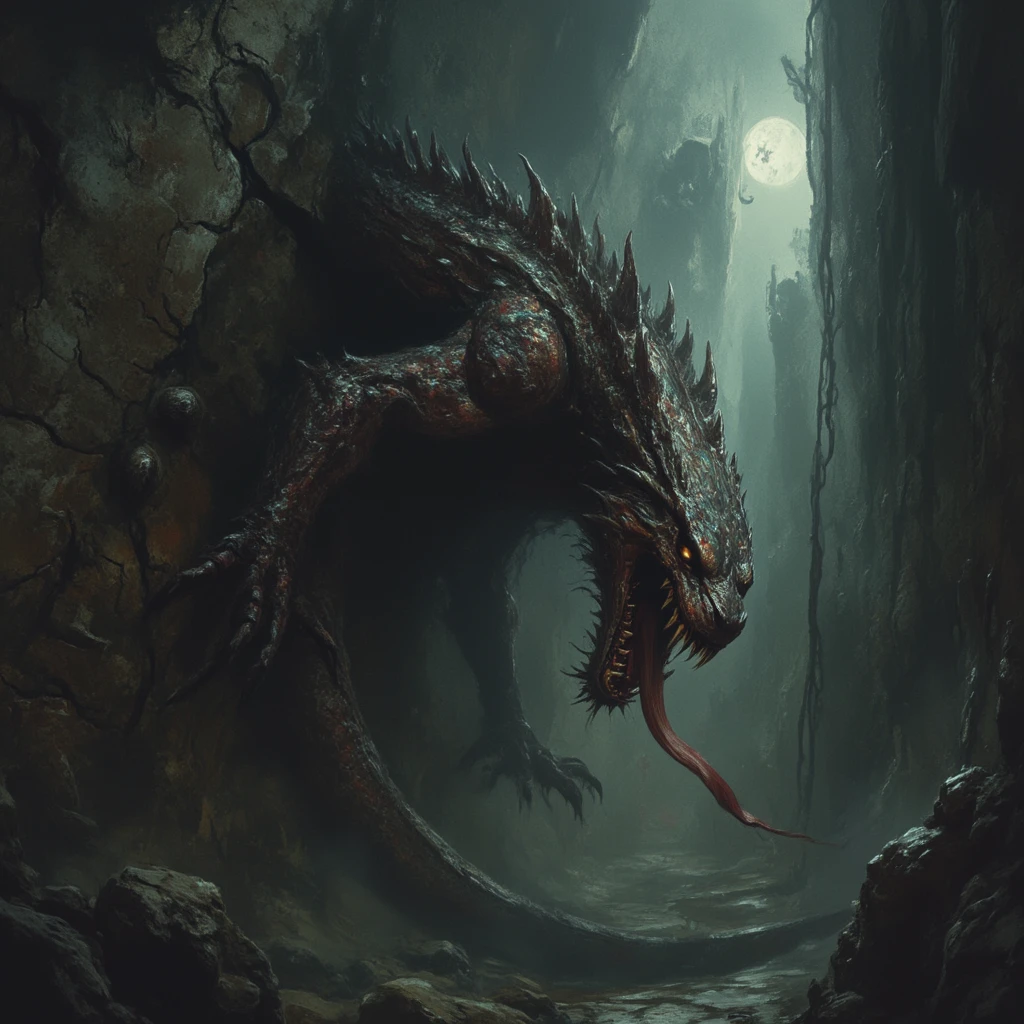 passed out young woman in the claws of a creepy monster, ((detailed facial features)), very detailed face , wide-angle, (full body), digital art, high contrast dynamic lighting, horror fantasy, intricate detail, sharp focus, masterpiece, anatomical details, full body shot, 8k , ultra wide angle