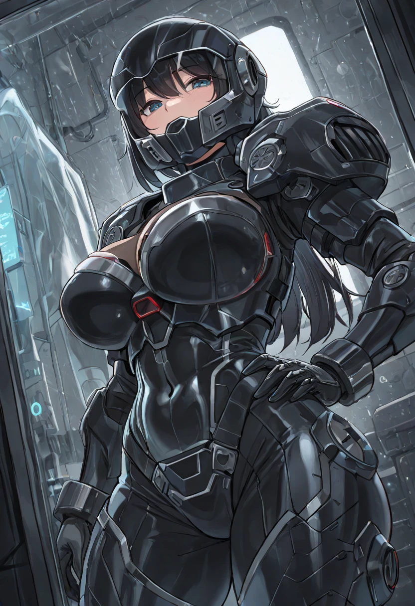 (masterpiece:1.2, Highest quality,High resolution,Very detailed),8K,wallpaper,(Very detailed),(Concept Art),(Armored Core Style),Woman in ninja robot armor,Random hairstyle,(Water Ninja),(Blue body),(Detailed face:1.3),(Detailed body:1.3),((Cowboy Shot)),(((The background is thick fog:1.3))),(Voluptuous),(Big Breasts),(Thick thighs)
