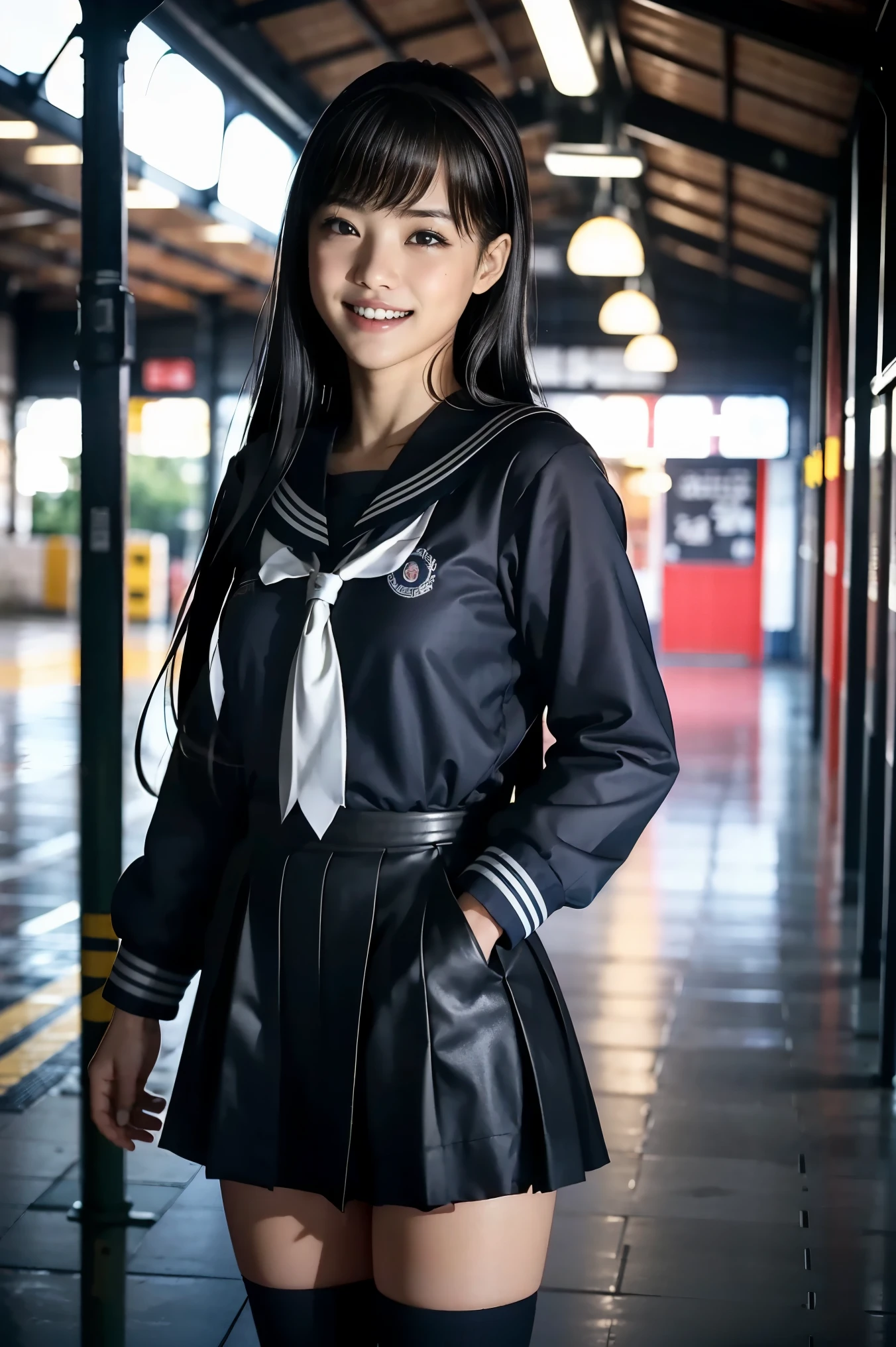 Oc de my hero Academia. Cute black hair girl with U uniform.A
