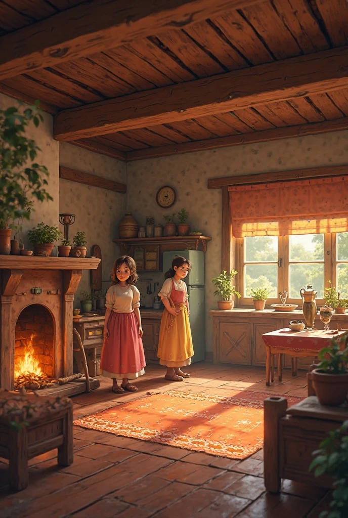 Village inside house animation 