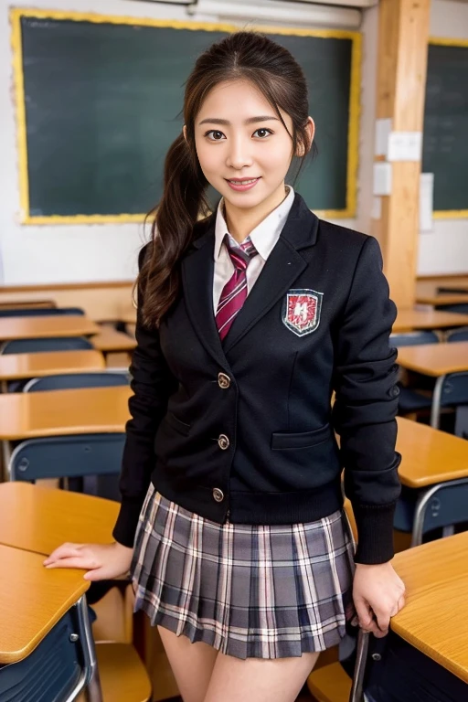 (Raw photo:1.2), (Photoreal:1.4), beautiful detailed girl, Japanese、School、classroom、2 feet、2 arms、very detailed目と顔, beautiful and fine eyes、Panty shot、Fat、Glamour、plum、 Panty shot、panties、Full body Esbian、pants、みせpants、get up、That's ridiculous, unbelievable That's ridiculous, huge file size, super detailed, High resolution, very detailed, highest quality, masterpiece, Kemomimi, ((Japanese girls' high school uniform)),, very detailed, nffsw, Unite, 8k wallpaper, grow, finely, masterpiece, highest quality, Hvery detailed ticker uniform 8K wallpaper, light shines on your face、movie lighting、18 year old girl、laughter、barefoot、mini skirt