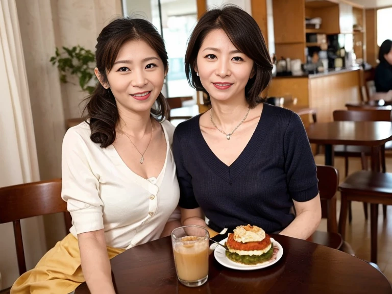 ((Chubby glamour:1.3))、Beautiful 45 year old female politician eating dinner food in fancy restaurant、(Only one solo),((Black corrective underwear that covers from the lower body to the thighs:1.3))、((Neat and sharp facial features:1.4))、((A smile:1.3))、Colossal 、((Big ass:1.3))、(Bra with big white lace design.3)、((Wearing a light gray jacket in the office:1.2))、short dark hair、((Black pantyhose:1.3))、Expensive necklaces and earrings、Natural wrinkles、Wrinkles at the corners of the eyes、Ultra-realistic、Natural Skin、beautiful  lighting、Mature Female Politician、carismatic、A sexy、Chromo-white skin、((Fine dining restaurant based on white:1.3))
