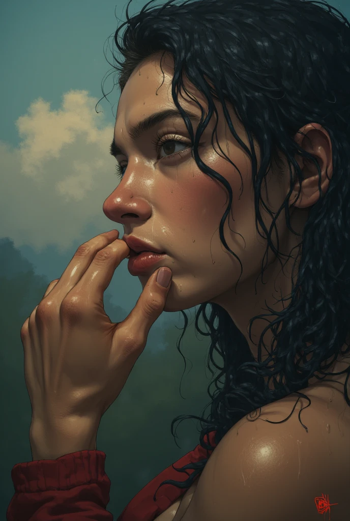 ajoelhando_apertando_seus_peitos,rosto_detalhado,expressivo,pose_dramatica,luz_suave,ambiente_nebuloso,campo_aberto,crepusculo,fotografia_artistica,oleo_sobre_tela,photorealistic,extremo_detalhe,cores_vivas,bokeh