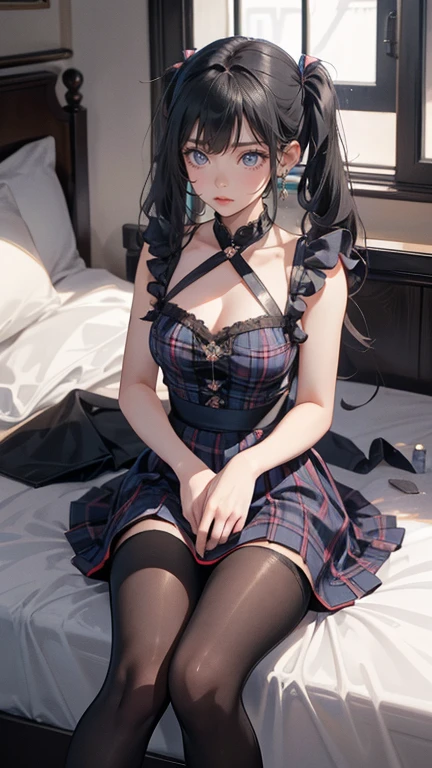score_9, score_8_up, score_7_up,high quality,1 japanese girl, gothic atmosphere, (gothic lolita:1.5),ribbon ,(on all fours:1.5), breasts ,(red hair:1.5), (dark academia, in the bedroom:1.5)
