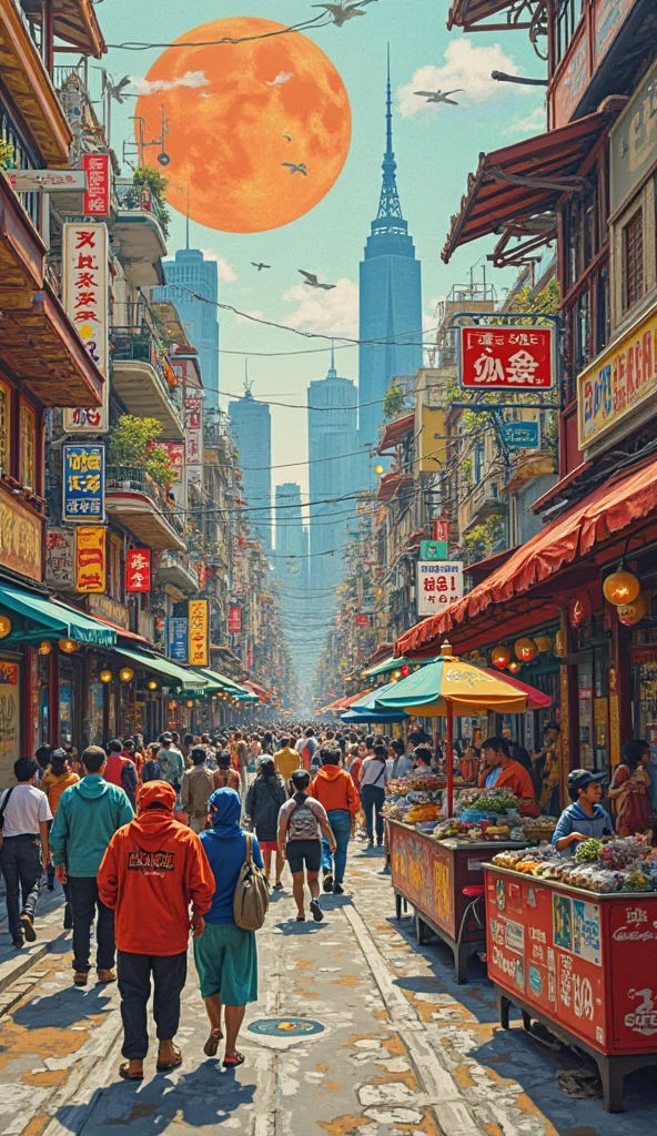 create collages unique to different cities of the world