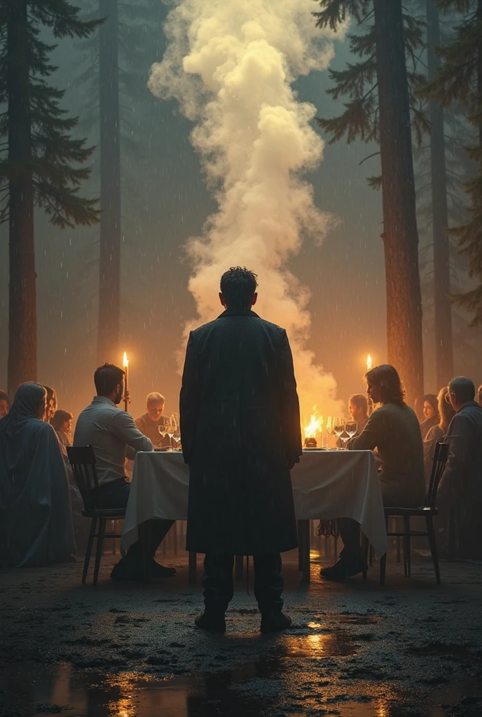 🔥 20 Ultra-Engaging, Cinematic AI Image Prompts for Viral Visual Storytelling
(Handcrafted to match your script and stand out in a crowded feed)

1. "A lone man in a drenched black coat standing in the center of a dark forest, rain falling, a golden light breaking through the trees behind him—his face unreadable, but his posture radiates quiet strength"
➤ Viral Hook: The rebirth after heartbreak begins here.

2. "A man pouring his heart out over dinner, candlelight flickering, as the woman across the table slowly fades into smoke—symbolizing oversharing and emotional vulnerability gone wrong"
➤ Emotional Visual for Rule 1: Not every story deserves an audience.

3. "A rugged man sitting alone in a rustic cabin surrounded by snow-covered mountains, journal open, fire crackling—his face illuminated with self-realization"
➤ Solitude as elevation, not exile.

4. "A ghost-like figure of a woman holding puppet strings attached to a tired, hollow-eyed man, who is slowly unhooking them one by one"
➤ Metaphor for reclaiming time and agency.

5. "A man in a crowd holding a trophy, but no one notices. The spotlight is only on him. He smiles—not for them, but for himself."
➤ Personal pride > public validation.

6. "A man underwater in a bathtub, hands gripping the sides, eyes wide open—his phone floating above, messages unread. Complete burnout visualized."
➤ Viral representation of being the therapist in a one-sided relationship.

7. "A party scene where everyone is dancing, but one man’s reflection in a mirror shows him looking completely different—masked in public, lost in private"
➤ The cost of wearing a social mask too long.

8. "A professional man in a corporate office, staring at a ’s drawing of a community center pinned to his wall—his real dream quietly haunting him"
➤ Visual gut punch for Rule 7: shrink to fit? Never again.

9. "A table set for five, only one man sitting, checking his phone with missed calls from ‘Mom’, ‘Best Friend’, and ‘Sis’—he looks regretful