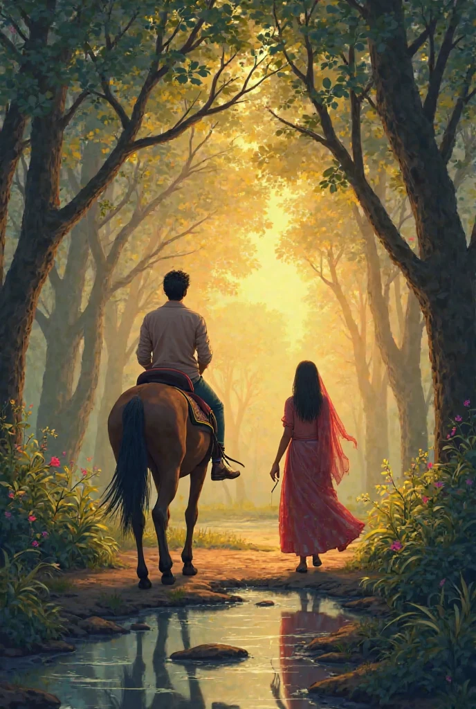 Here's a story for a short film about King Paras and Queen Mariyam:

Title: "A Royal Encounter"
Story
King Paras, a young and kind ruler, is out for a ride in the forest, enjoying the beauty of nature. Meanwhile, Queen Mariyam, who is visiting the kingdom incognito, is out for a walk, lost in thought.

As King Paras rides his horse through the forest, he comes across Queen Mariyam, who is sitting by a stream, sketching the scenery. King Paras is immediately drawn to her talent and kindness.

They strike up a conversation, and King Paras learns that Queen Mariyam is a talented artist and a compassionate soul. As they talk, they realize they share similar values and interests.

As the sun begins to set, King Paras offers to escort Queen Mariyam back to the kingdom. Along the way, they share stories and laughter, and a connection forms between them.

Themes
- Kindness and compassion
- Connection and understanding
- The power of art and nature

Visuals
- The beauty of the forest and the stream
- Queen Mariyam's sketches and art
- King Paras's horseback ride and his interaction with Queen Mariyam

Character Development
- King Paras: kind, curious, and open-minded
- Queen Mariyam: talented, compassionate, and introspective

This story can be developed into a short film that explores the themes of kindness, connection, and the power of art and nature. The film can showcase the beauty of the forest and the stream, as well as the characters' personalities and interactions.