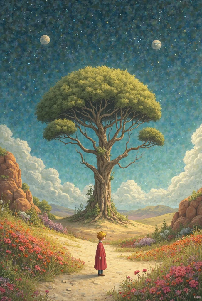 paint the little prince's PLANET, but no matter how difficult it is to draw 