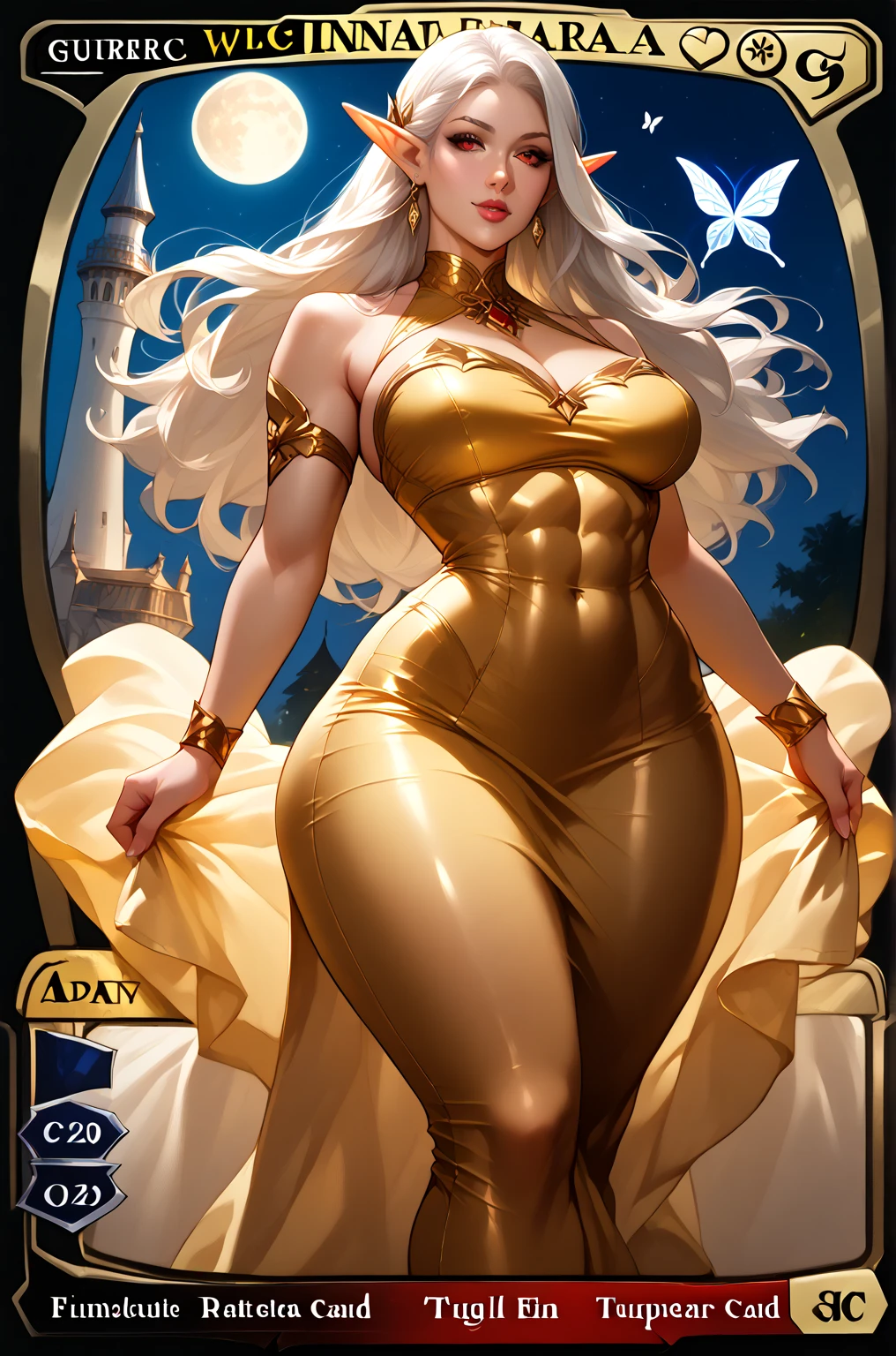 female, golden white short hair, blue eyes, (((1girl))), (((sexy lion costume))), (black heeled boots), (golden yellow stockings), cute and sexy, full body, large breasts, long legs, smiling