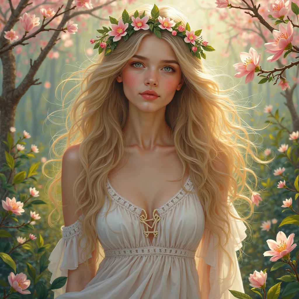 portrait of april personification