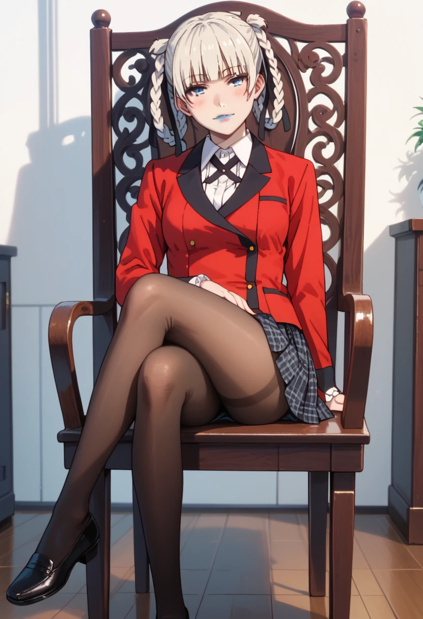 best quarity,super high res,Detailed face,photorealistic, realistic face,
(HDR:1.4), Dramatic, complex background,looking at the viewers,Insanely Detailed, Complicated Detail, Hyper Detail, Soft Cinematic Light, exposure mixing, HDR ,Intense light and shadow,beatrice(umineko),the corners of the mouth are raised,bad smiles,Glowing blue eyes,blushed,gigantic tits,Red puffy miniskirt,Indecent expressions。