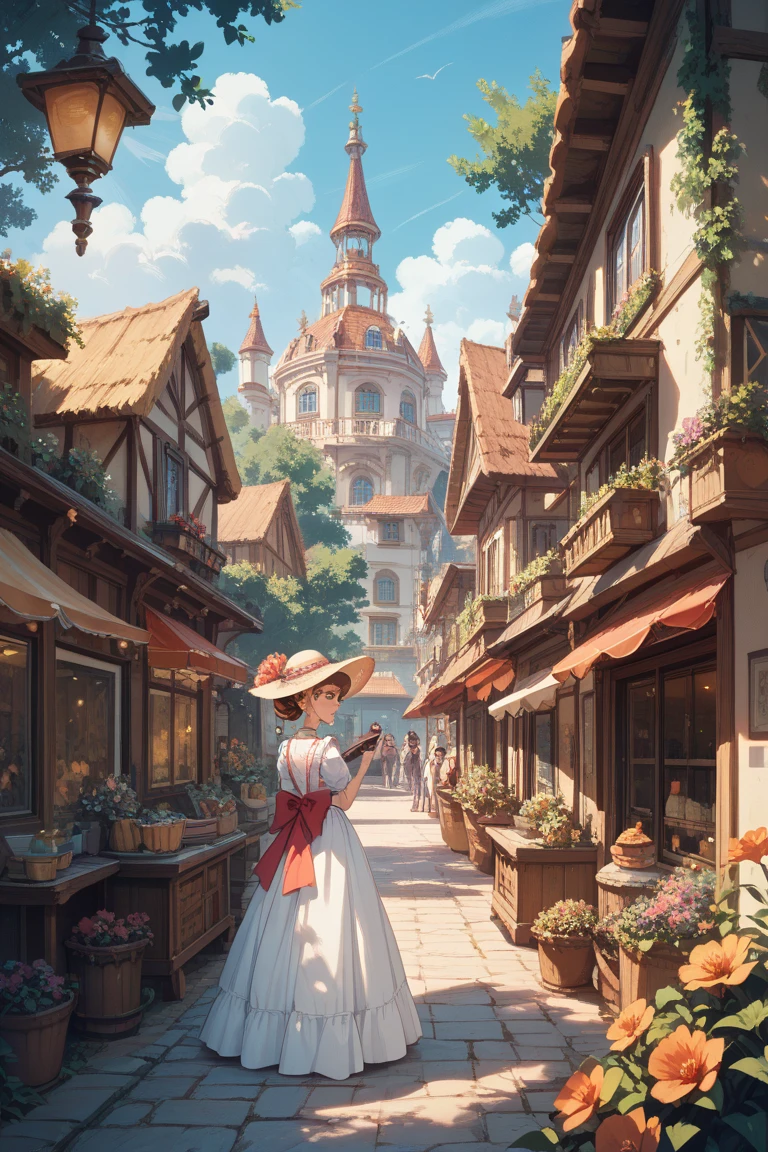 prairie anime style background without people