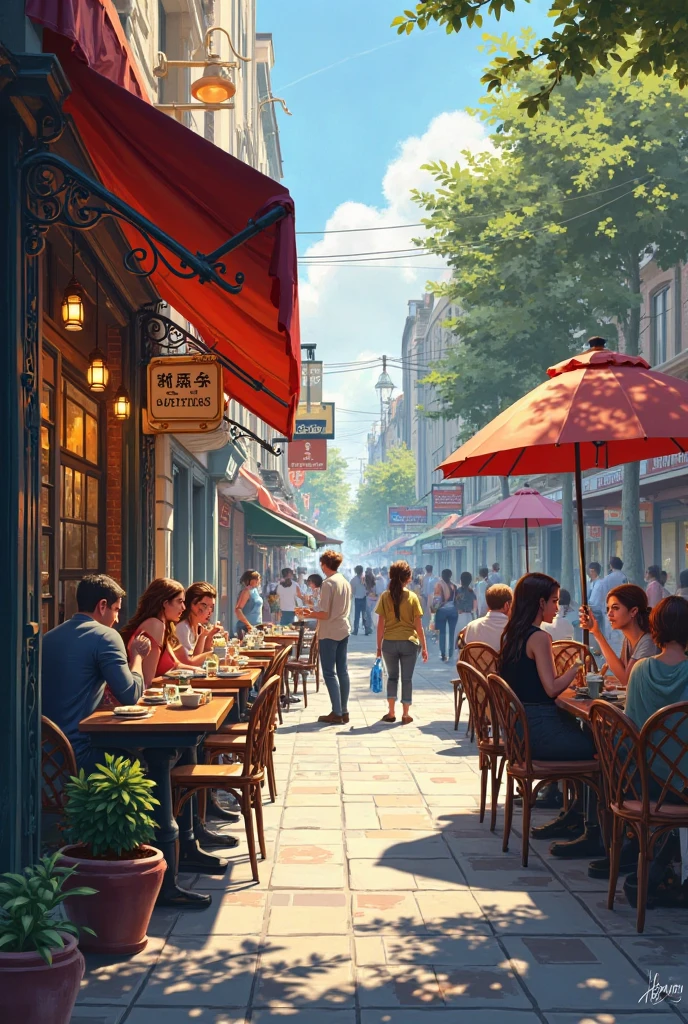 create images side walk barrier cafe , restaurant 