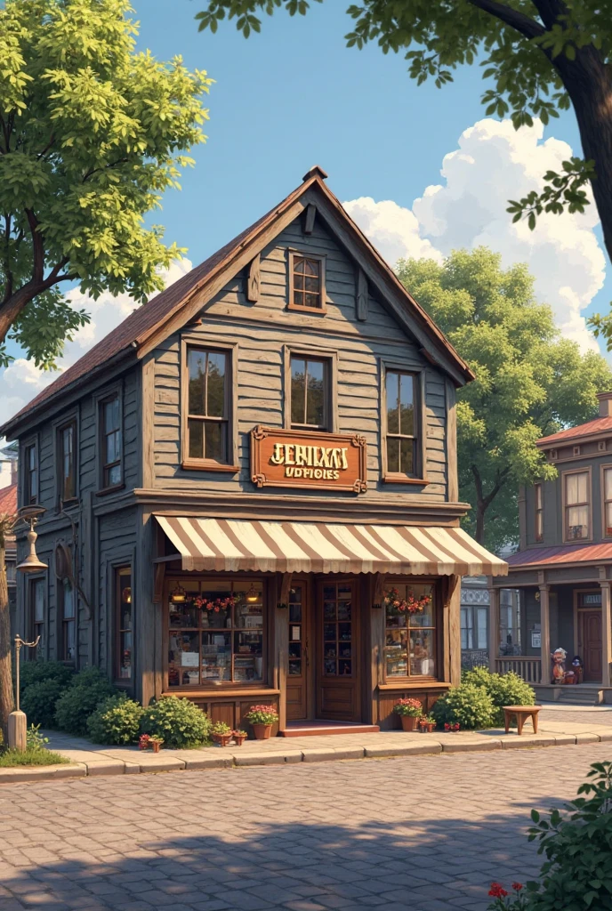 Create the outside of the store the whole building (the image should be easy to build by hand) 