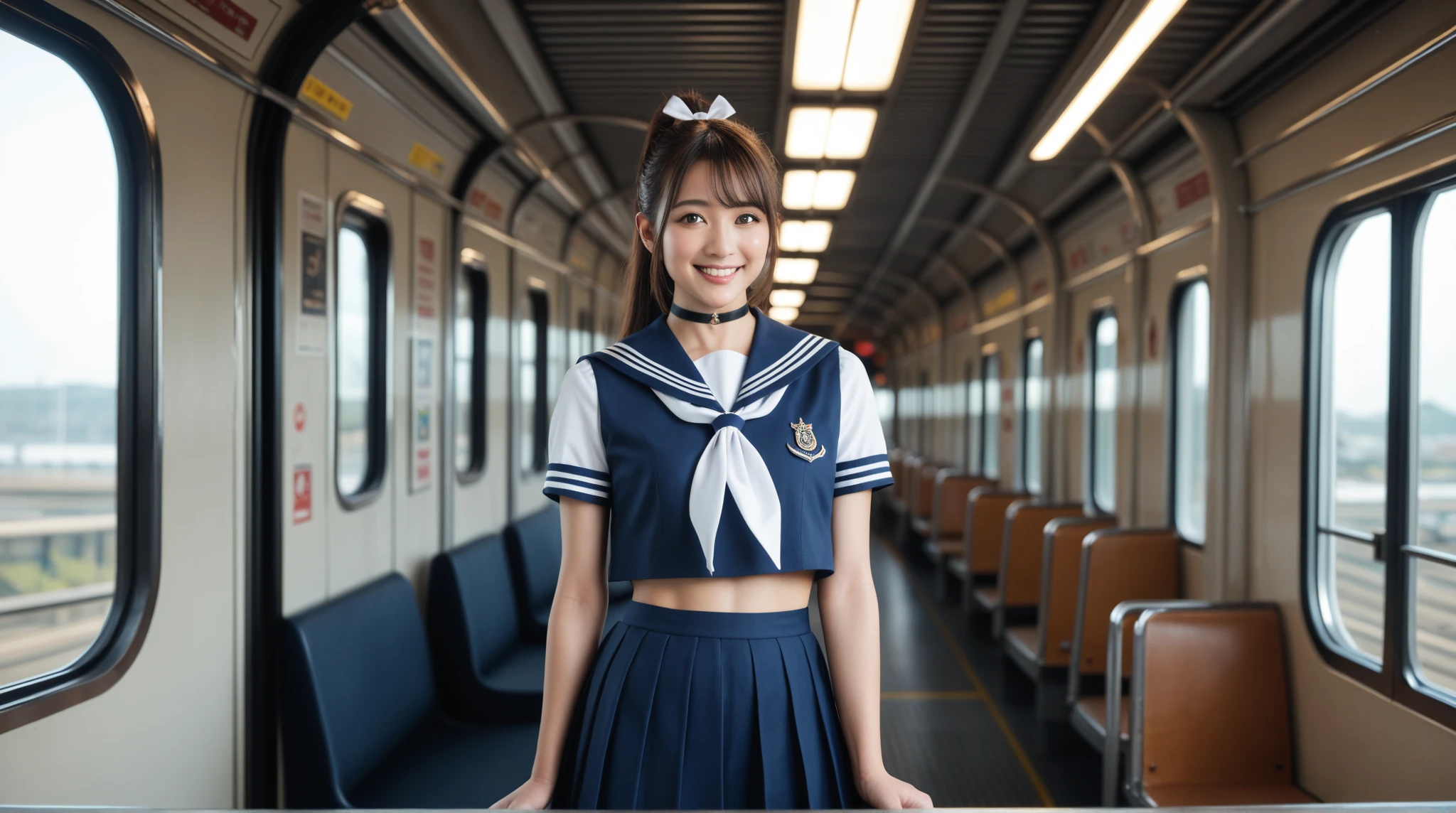 ((R18)), ((Browsing Caution)), (nsfw:1.7), (((pussy juice))), ((fellatio)), ((How)),Japanese Girls、Short Hair、bangs、(Perfect figure)、Transparency、Gloss、(The most beautiful breasts)、(School uniform)、Navy blue ribbon、Light blue shirt、on the train、(dirty)、((雨にWet体))、((Wet))、actress、Nogizaka idol、((sex))