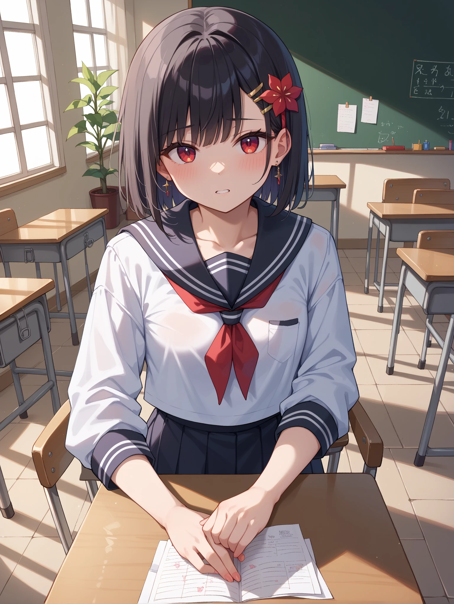 girl,short black hair,maid outfit,Black lace-up boots,white pantyhose,blush害羞,classroom scene,恶魔girl,short black hair,maid outfit,Black lace-up boots,,blush害羞,classroom scene,恶魔blush害羞,classroom scene,girl,,((absurd)), ((on the table)), (best quality), , (Super detailed), (beautiful), ((cute girl)), alone, beautiful face, White skin, on the table, (10 years old: 1.3), , 、A girl goes to the toilet、 permanent, is crying, close her eyes, tears flow from eyes, Embarrassment comes from, blush), (girl is peeing: 1.2),, look away, sitting, Awkward, blush, The mouth opens slightly, classroom (girl leaking urine): 1.5)