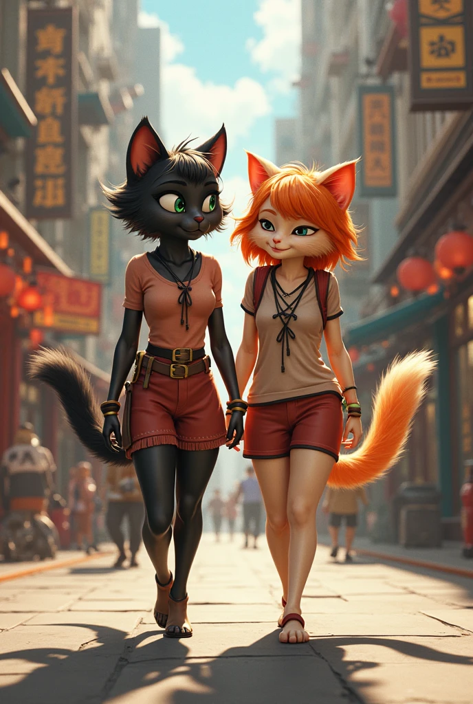 a close up of two cats standing next to each other, new cats movie, 2022 movie, movie poster character, movie promotional image, muscular characters, 3 d animated movie, cats, anthropomorphic female cat, movie artwork, cat furry, animated movie, god of cats, live action movie, movie cgi, movie character, human cat hybrid
