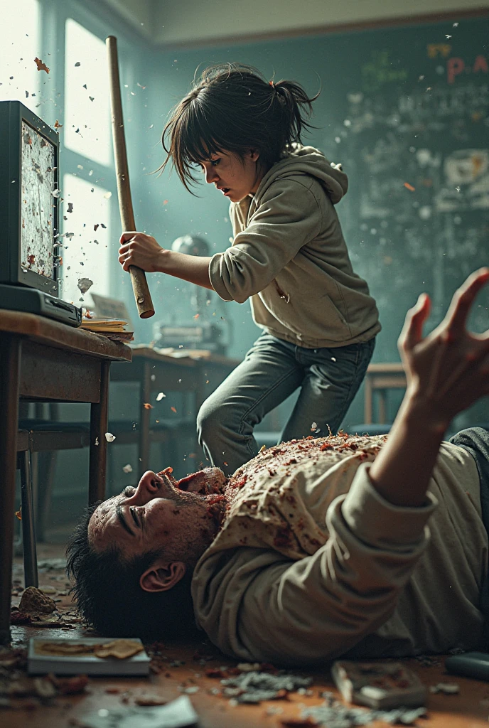 A boy shoots his mother