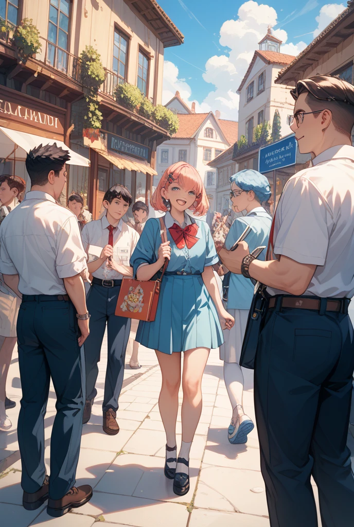 a4 vertical 1 page midwifery school alumni page。grade, and after graduation。there are 8 people, and a message from each is written in a group photo in the center of {x}、There are no individual photos in the。